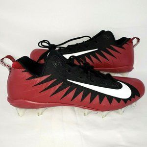 NIKE Alpha Menace Men's Cleats Size 16 Lacrosse Maroon Black Football Sport